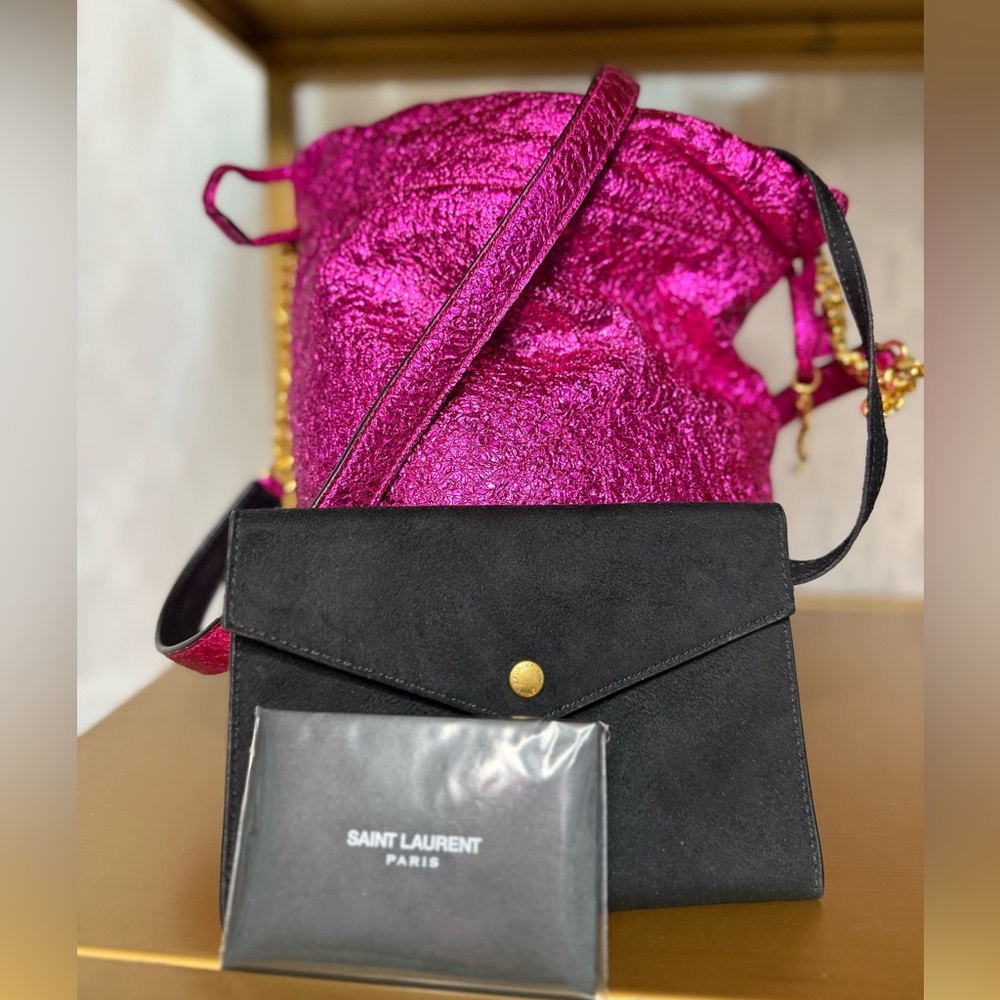 Saint Laurent Small Teddy Bucket/ Crossbody